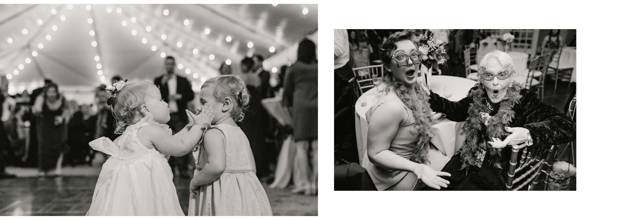 wedding day moments with guests
